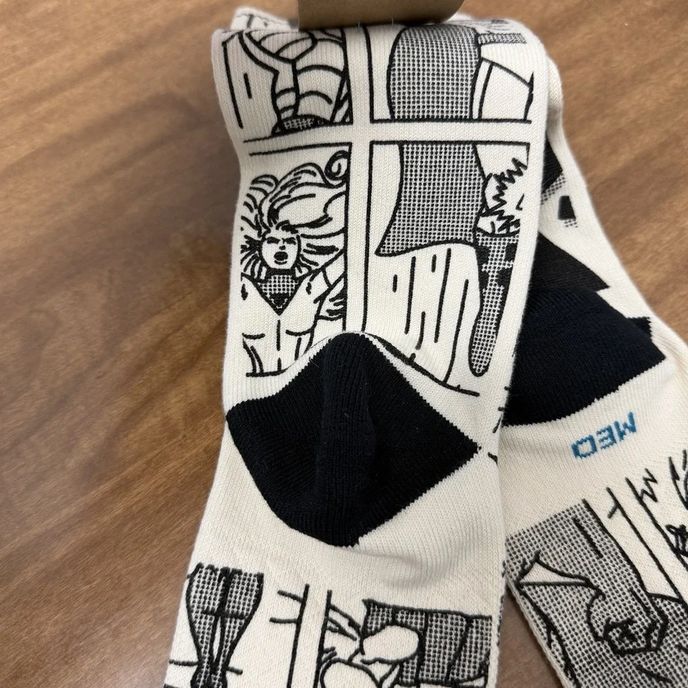 Stance Marvel Good vs bad Crew Socks X-Men Comic books Sz Med black and‎ white